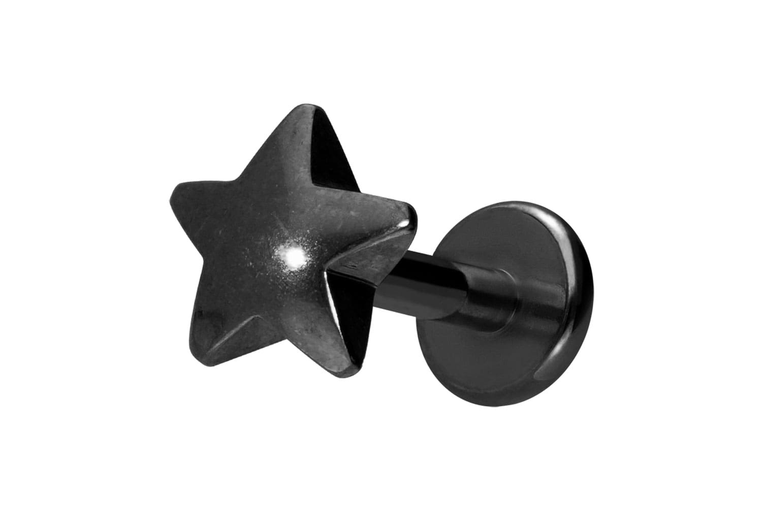 Titan Labret Piercing mit Innengewinde STERN